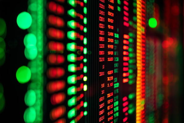 Investment portfolio growth chart showing positive returns