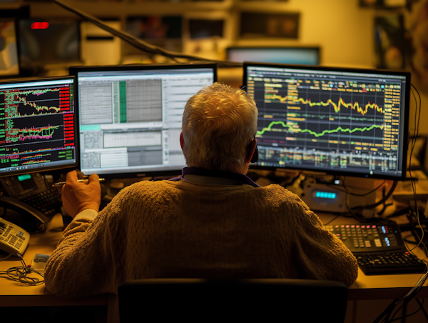 Stock market trading dashboard showing successful trades